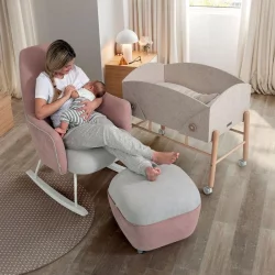 Детское кресло Микуна (Микуна) Винг/Моом ватервоод текстиль пинк тиерра/лигхт грей / Micuna Wing/Moom waterwood pink tierra/light grey