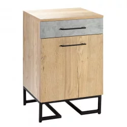 Тумба для обуви с ящиком Лофт (ТОЯ) Дуб натур/Бетон / Loft