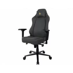 Геймерское кресло Ароззи Примо Вовен Фабриc Блаcк Голд лого / Arozzi Primo Woven Fabric Black Gold logo