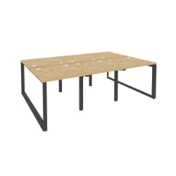 Рабочая станция на О-образном м/к ОНИКС О.МО-Д.РС-6.0.8 Тиквуд Светлый/Антрацит / ONIX O.MO-D.RS-6.0.8