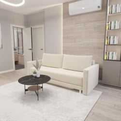 Диван прямой Сальтвик (Берхоусе) Цвет фасада: Серый велюр; Тип: Прямой; Материал фасада: Металл/Велюр / (Berhouse)