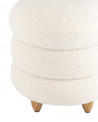 Пуф с ящиком Винни Л Тедди белый / L