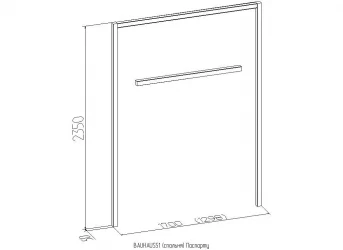 Паспарту БАУХАУС 51 Орех шоколадный (спальня) / BAUHAUS