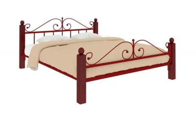Кровать Диана Лукс плус 1200х1900 Красная / Lux plus