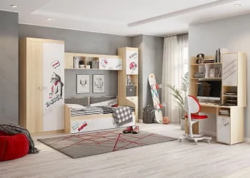 Стол Энерджи МДЕ-05 Дуб сонома Белый / MDE-05