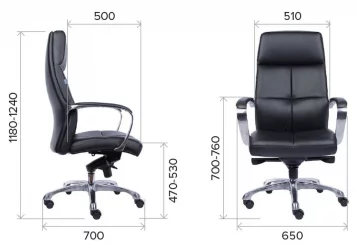 Кресло для руководителя Еверпроф Мадрид Экокожа Черный / Everprof Madrid