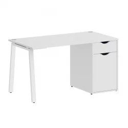 Стол письменный ХОМЕ ОФФИCЕ ВР.СП-3-138.1.А Белый/Белый металл / HOME OFFICE VR.SP-3-138.1.A