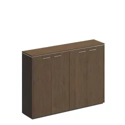 Шкаф для документов средний закрытый ВЕЛАР ВЛ 324 ДТ Дуб табачный / VELAR