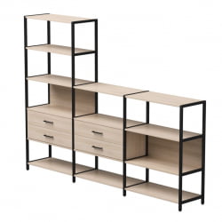 Набор стеллажных систем Еверпроф ЕВО №11 Дуб Соната Черный / Everprof EVO