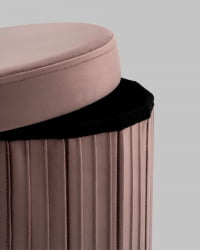 Пуф складной с ящиком Сторе Роунд пыльно-розовый / Store Round