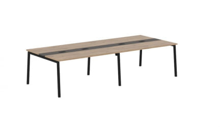 Переговорный стол ЕДИС ЕЛCТ 3114 Дуб Денвер светлый Мокко Черный / EDIS ELCT