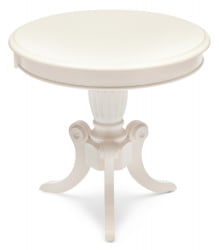 Стол МЕЕН ( МО-ЕТ ) дерево гевея/мдф, 59х59х55см, иворй вхите (слоновая кость 2-5) / MEEN MO-ET ivory white