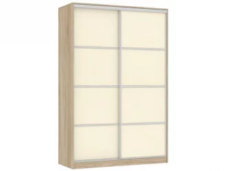 Шкаф-купе со стеклом Гранд 2-600 Дуб сонома / Крем