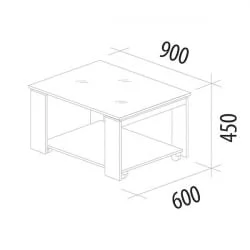 Стеклянный стол Агат 33.10 Кена-Фреска Невада