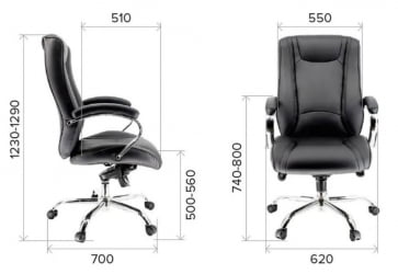 Кресло руководителя Кинг М кожа Коричневый / King M