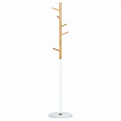 Вешалка-стойка БРАБИКС CР-1906 на мраморном диске Белый / BRABIX CR-1906