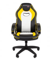 Кресло геймерское CХАИРМАН ДРАЙВ (ГАМЕ) 16 черный/желтый/белый / CHAIRMAN (GAME)