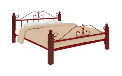 Кровать Диана Лукс плус 1200х2000 Красная / Lux plus