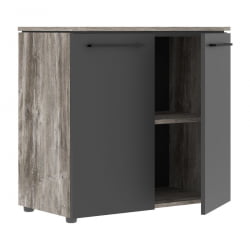 Шкаф с глухими малыми дверьми МОРРИС ТРЕНД МЛC 85.1 Сосна Нордик Антрацит / MORRIS TREND MLC