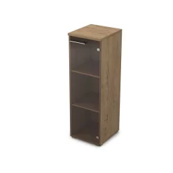 Пенал средний со стеклом ГЛОСС ЛИНЕ 9НП.017.3 Теаквоод / GLOSS LINE Teakwood