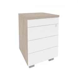Тумба мобильная (ТИП-ОН) ОНИКС О.ТМ-3 ТИП Дуб Аттик/Белый / (TIP-ON) ONIX O.TM-3 TIP