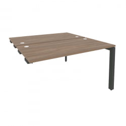 Стол-приставка двойной на П-образном м/к к опорным элем. ОНИКС О.МП-Д.СПР-3.7 Дуб Аризона/Антрацит / ONIX O.MP-D.SPR-3.7