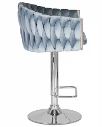 Стул барный ДОБРИН МАРCЕЛ Пудрово-голубой велюр МДЖ9-74 / DOBRIN MARCEL MJ9-74