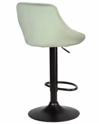 Стул барный ДОБРИН ЛОГАН БЛАCК Мятный велюр МДЖ9-87 / DOBRIN LOGAN BLACK MJ9-87