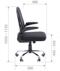 Офисное кресло CХАИРМАН CХ650, ткань/сетка, черный / CHAIRMAN CH650,