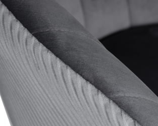 Кресло ДОБРИН ЕДИСОН БЛАCК (серый велюр (1922-19)) / DOBRIN EDISON BLACK