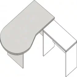 Стол приставной Л.П-12 Орех
