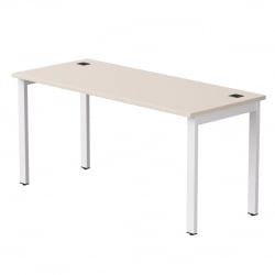 Стол прямой на металлокаркасе, опоры 90 гр Еверпроф ЕВО 254С008 Кашемир Белый / Everprof EVO 254S008