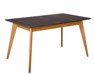 Стол раскладной Лунд 120-160 БУК-Мрамор Графит
