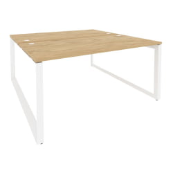 Рабочая станция на О-образном м/к ОНИКС О.МО-Д.РС-2.4.8 Тиквуд Светлый/Белый / ONIX O.MO-D.RS-2.4.8