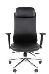 Офисное кресло CХАИРМАН 500 ЛЮКС (ЛУКС) ЭКО экокожа Черный / CHAIRMAN (LUX)