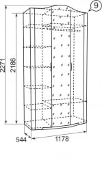 Шкаф трехдверный Виктория 9 без зеркала
