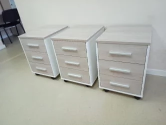 Тумба подкатная Дека 9.05.01 Дуб Сантана светлый/Белый / Deka