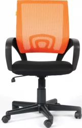 Кресло оператора CХАИРМАН 696 Черный пластик (блаcк) оранжевый / CHAIRMAN (black)