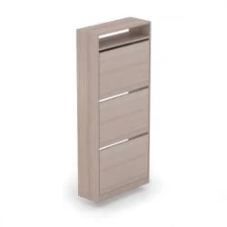 Тумба для обуви 3-х уровневая Ясень шимо светлый