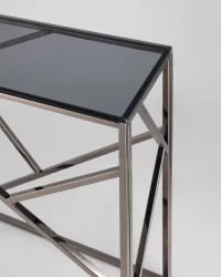 Консоль АРТ ДЕКО 115кс30 Темный хром стекло смоке / 115x30 smoke