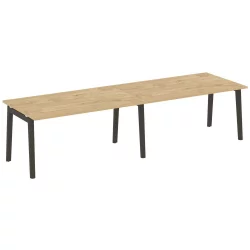 Стол переговорный (2 столешницы) ОНИКС ВООД ОВ.ПРГ-2.4 Тиквуд Светлый/Темный / ONIX WOOD OW.PRG-2.4