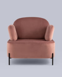 Кресло Кэнди с подлокотниками велюр Пыльно-розовый