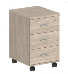 Тумба мобильная с тремя ящиками Сигма СГ.612.ОЛ.ОЛ Дуб светлый / Sigma SG.612.OL.OL