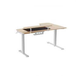 Стол письменный (для компьютера) угловой с электрической регулировкой по высоте ЕУРЕКА ЕРК-ЕХД-Л60Р-МВ (правый), клен / EUREKA ERK-EHD-L60R-MW