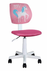 Кресло компьютерное детское ЛОЛО Уникорн пластик белый / Unicorn