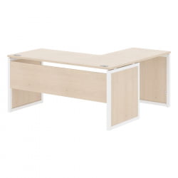 Стол письменный угловой левый КСТЕН-КП КСКПCТ 1615 Л Бук Тиара Белый / XTEN-QP XQPCT L