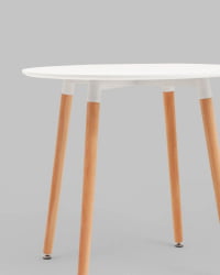 Стол круглый Рокки Нев Д=80 белый / New D=80