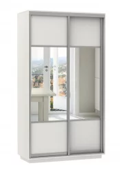 Шкаф-купе двухдверный Экспресс Дуо Комби 1200х2400х Белый снег / 1200х2400h