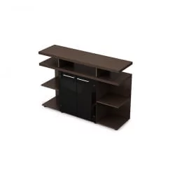 Шкаф низкий со стеклом ТАИМ-МАКС 4ШН.012.2 Венге / TAIM-MAX