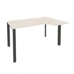 Стол эргономичный правый на П-образном м/к ОНИКС О.МП-СА-2Р Денвер Светлый/Антрацит / ONIX O.MP-SA-2R